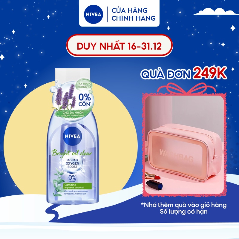 Nước Tẩy Trang NIVEA Bright Oil Clear Kiểm Soát Nhờn | Sáng Da (125 ml) - 86610