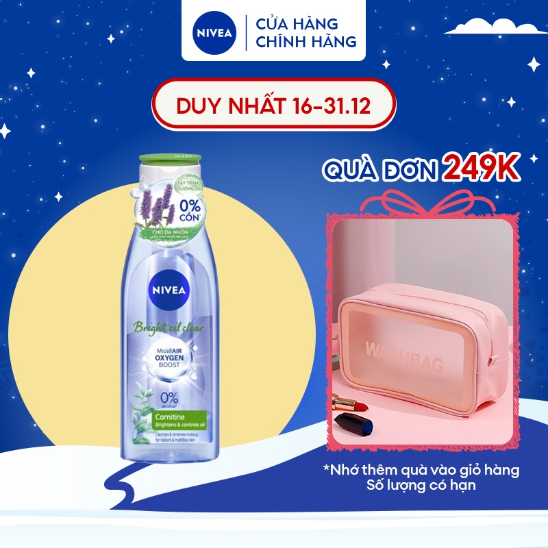 Nước Tẩy Trang NIVEA Bright Oil Clear Kiểm Soát Nhờn | Sáng Da (200 ml) - 86609