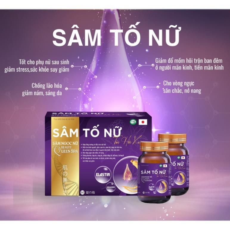 SÂM TỐ NỮ TÁI HỒI XUÂN hổ trợ nội tiết tố nữ (1hộp 2lọ tổng 60 viên) Ba Lan Store