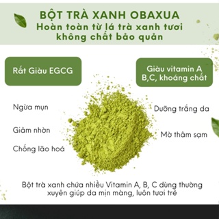 500Gr Bột trà xanh nguyên chất NAVALA 100% oganic Mặt nạ trà xanh đắp mặt