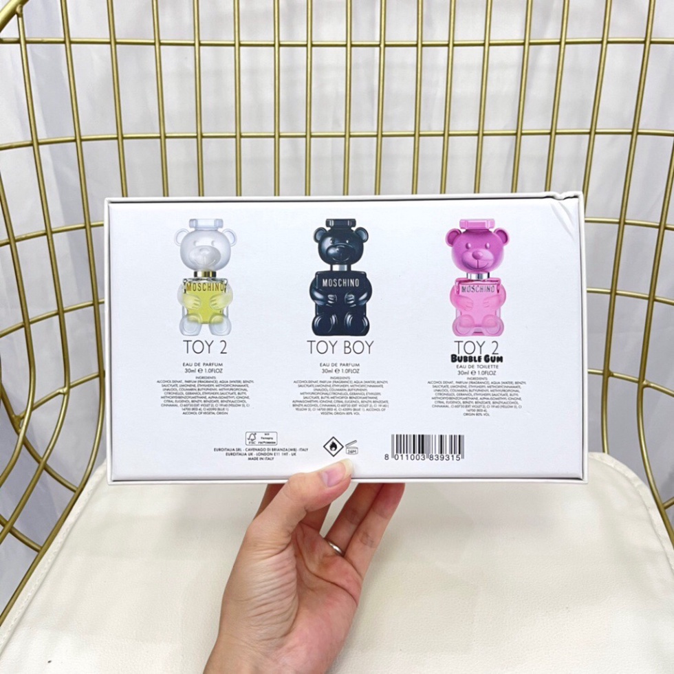 MOSCHINO Bộ 3 Lọ Nước Hoa Họa Tiết Gấu Bông moschino 30ml*3