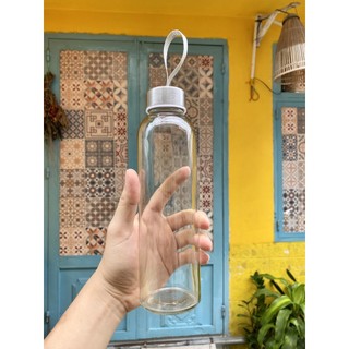 Bình nước thủy tinh saffron cao cấp 500ml