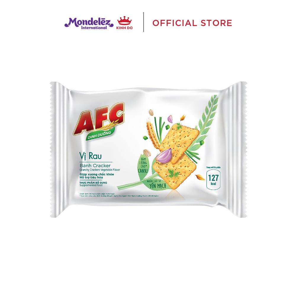 Bánh quy dinh dưỡng AFC vị rau, combo 2 hộp x 172g