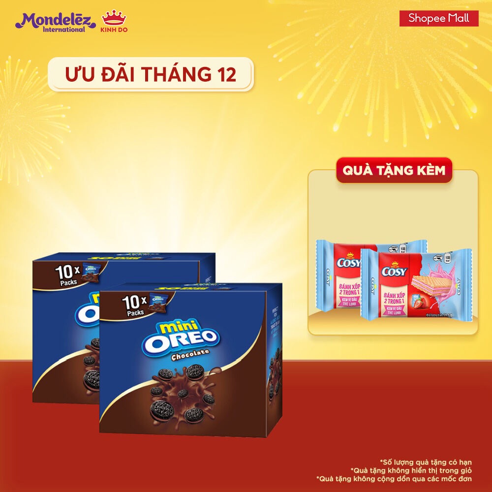 Bánh Quy Oreo Mini Vị Socola, 204g