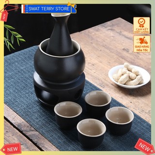 TerryStore - Bộ bình ly rượu gốm sứ phong cách Nhật Bản Japanese Hot Ceramic Sake Set