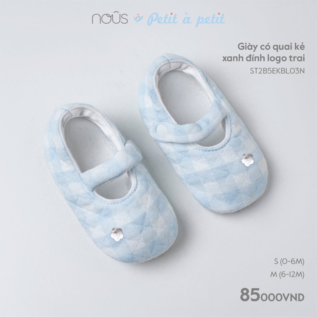 Giày có quai kẻ caro đính nơ đủ màu Nous Bình Dương