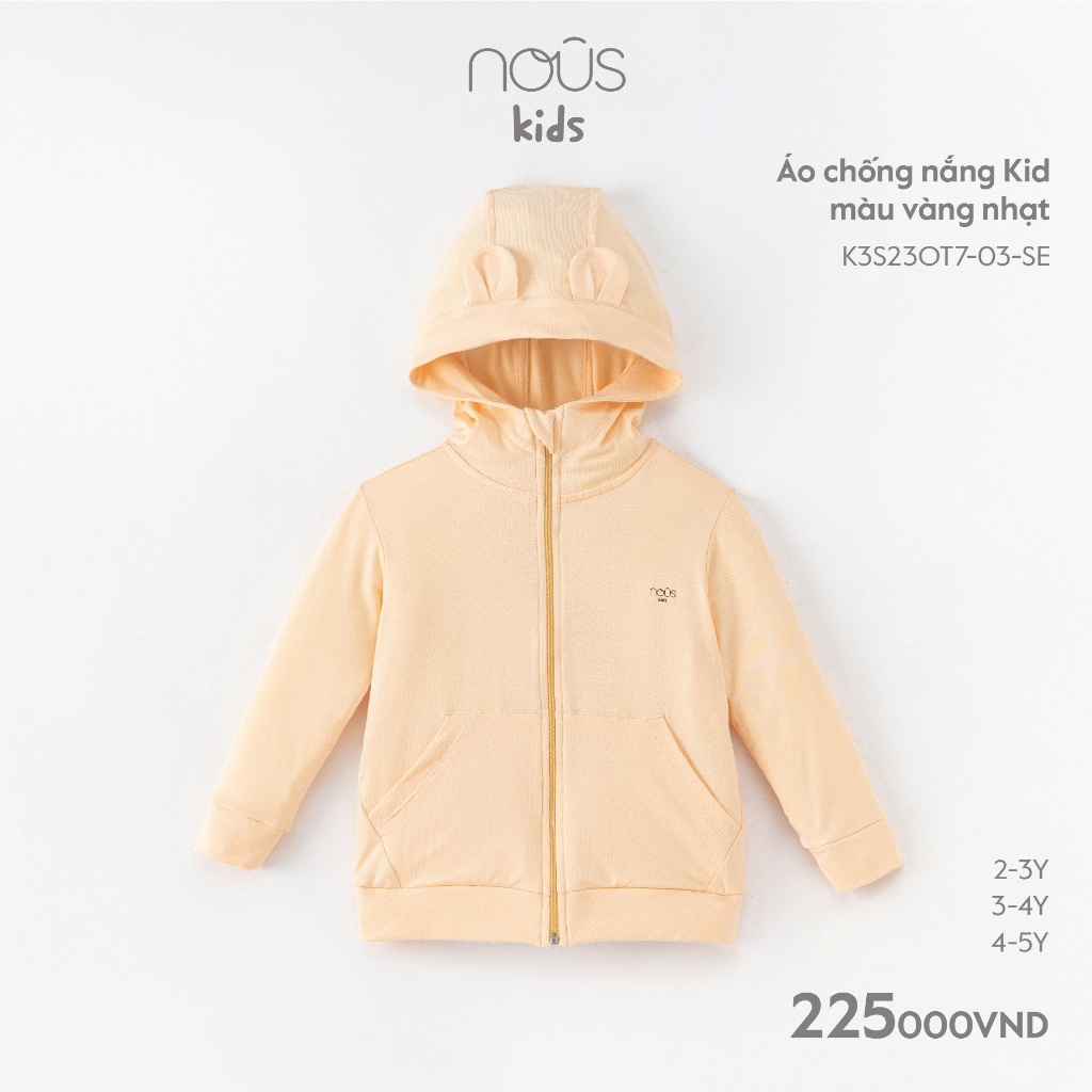 Áo chống nắng Kid Xanh Nhạt - Nous Bình Dương