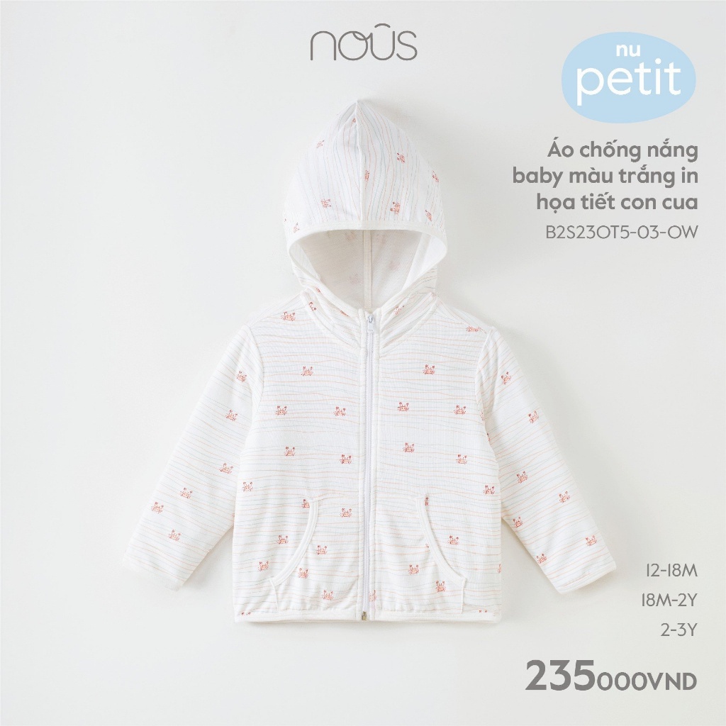 Áo chống nắng Kid Xanh Nhạt - Nous Bình Dương