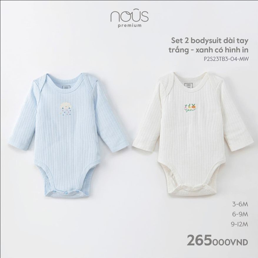Bộ bodysuit không tất đủ màu họa tiết - Nous Bình Dương