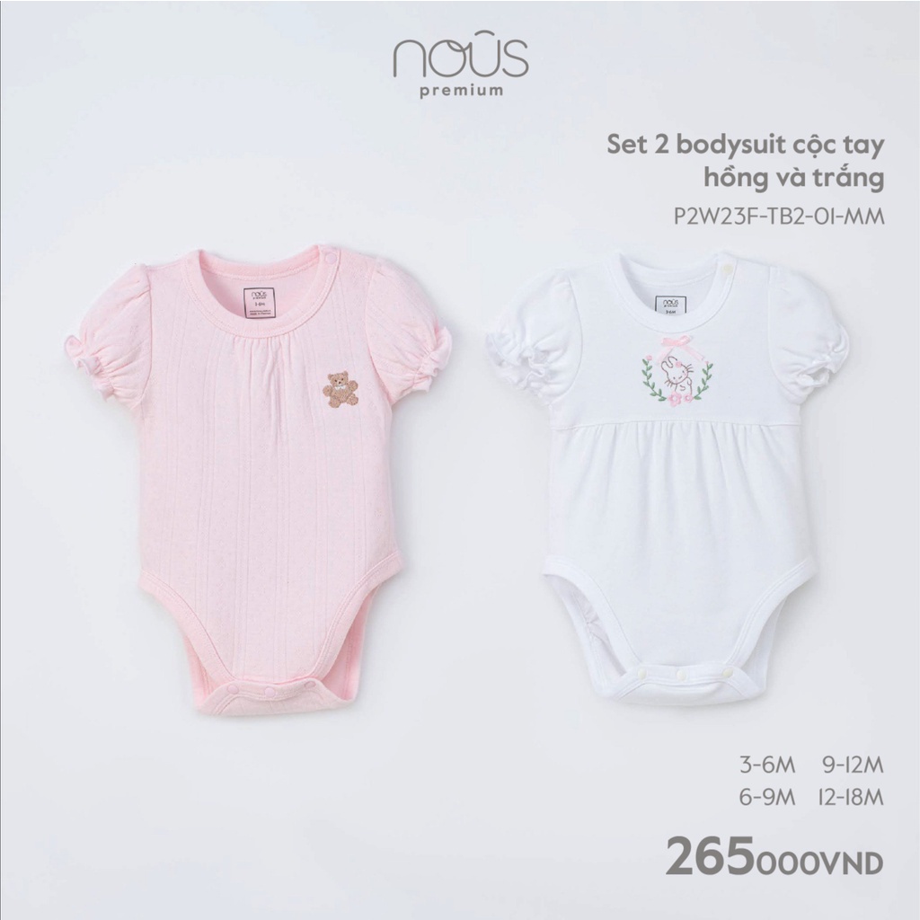 Bộ bodysuit không tất đủ màu họa tiết - Nous Bình Dương
