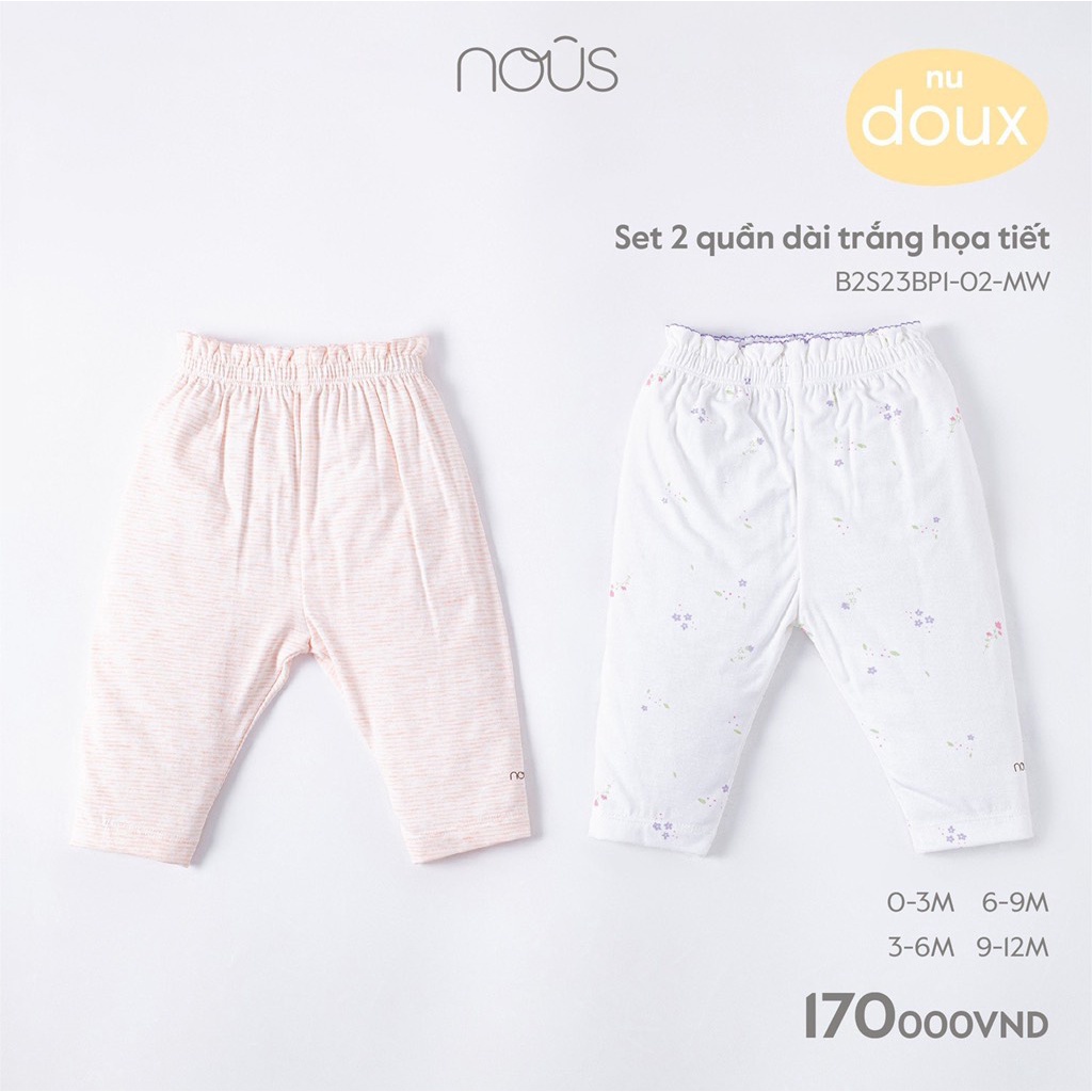 Set 2 quần dài bé trai bé gái đủ màu - Nous Bình Dương