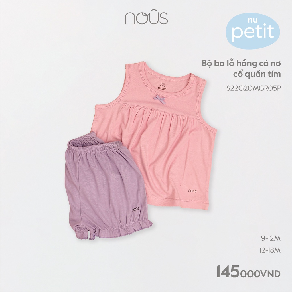 Bộ Quần Áo Trẻ Em Nous Cộc Petit kẻ tím Nu Petit - Nous Bình Dương - Bipbipstore