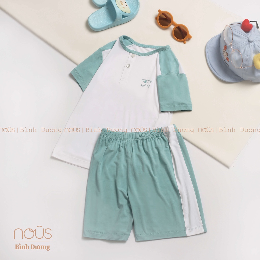 Bộ quần áo trẻ em nous kids bé trai họa tiết máy bay - Nu Doux - Nous Bình Dương