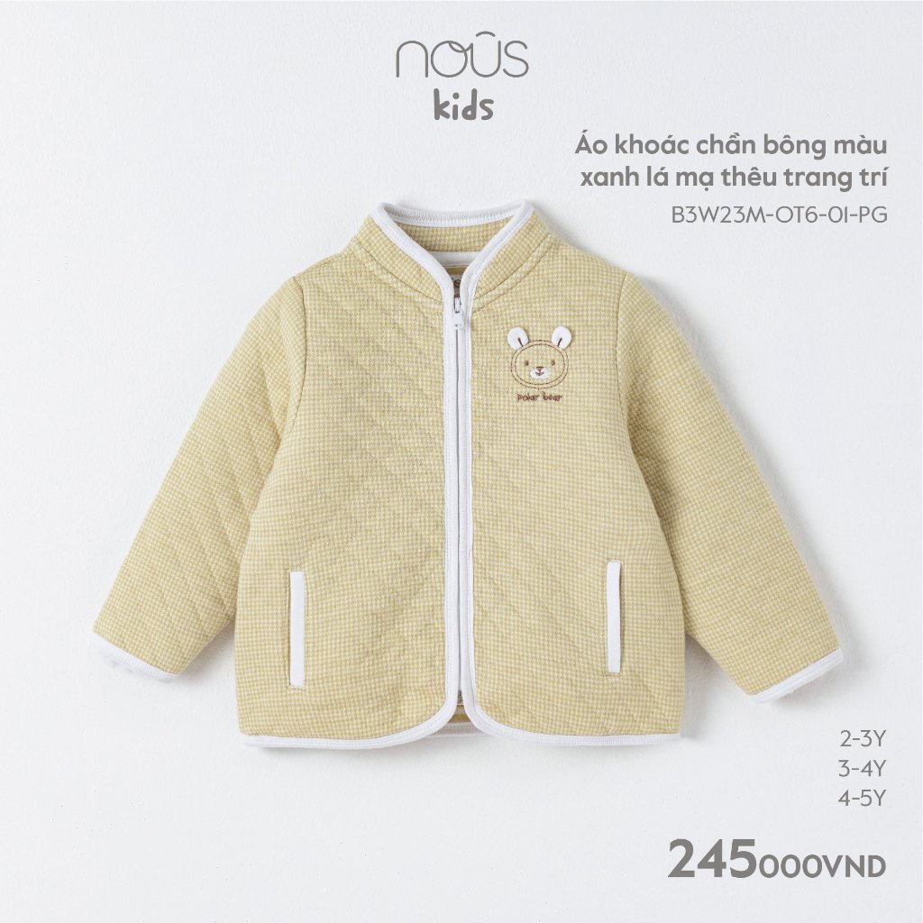 Bộ quần áo trẻ em nous kids bé trai đủ màu, chất liệu nu doux mềm mát, thoáng khí Nous Bình Dương