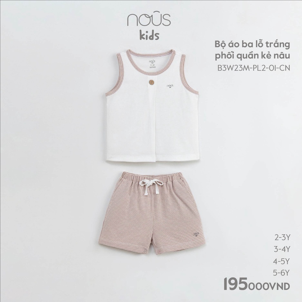 Bộ quần áo trẻ em nous kids bé trai đủ màu, chất liệu nu doux mềm mát, thoáng khí Nous Bình Dương
