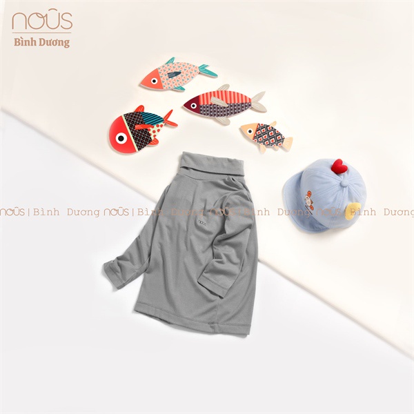 Áo cổ lọ Nous 3cm đến 5cm Nu Petit trắng 3 đến 24 tháng vải mềm mát, thấm hút tốt - Nous Bình Dương - Bipbipstore