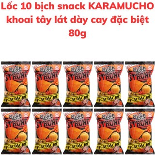 Bánh snack khoai tây lát dày KARAMUCHO vị cay đặc biệt 80g
