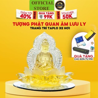 Tượng Phật Quan Âm lưu ly TANGDi trang trí taplo xe hơi