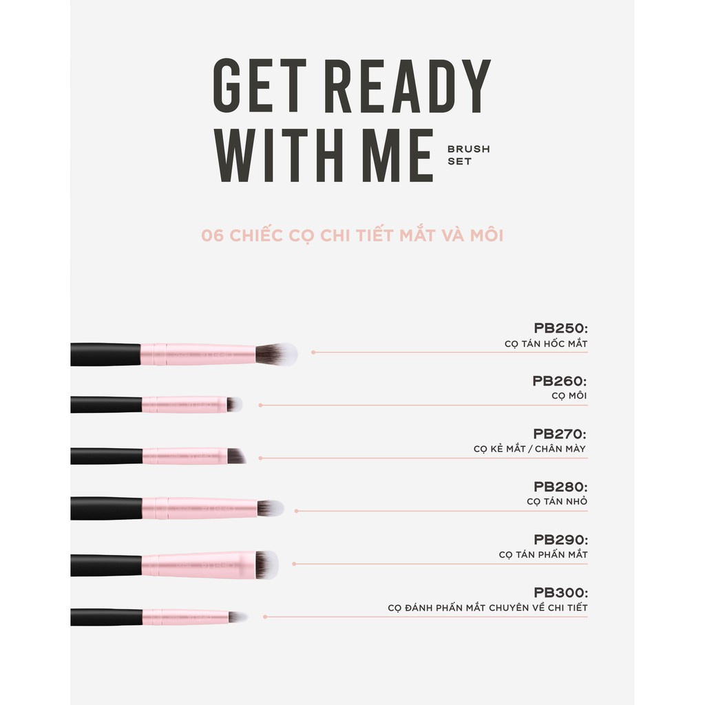 Bộ Cọ Trang Điểm OFÉLIA - Get Ready With Me (11pcs)