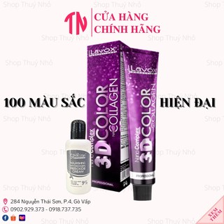 [CÓ KÈM OXY] Thuốc nhuộm tóc chuyên nghiệp Lavox 3D Nano Collagen 100ml 100 màu sắc đầy đủ chính hãng