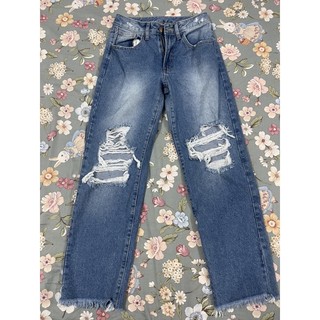 Quần jean rách gối xuất dư new