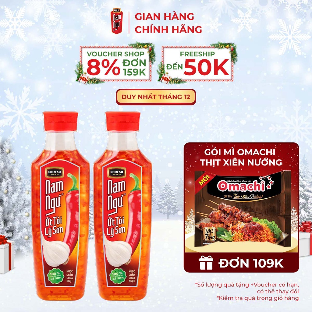 (Chọn Loại) Nước Mắm Nam Ngư Ớt Tỏi Lý Sơn Chai 300ml