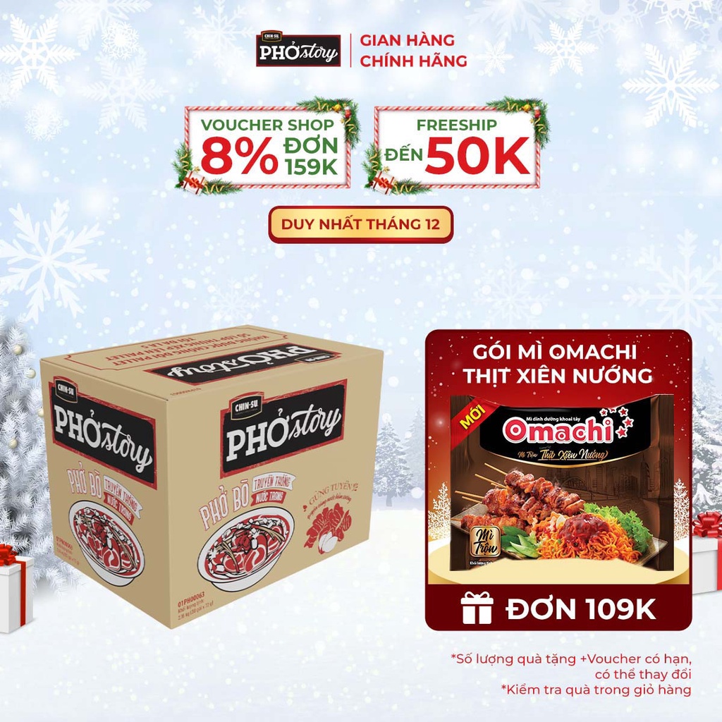 Phở Bò Phở Story  72gr- Thùng 30 Gói x 72gr