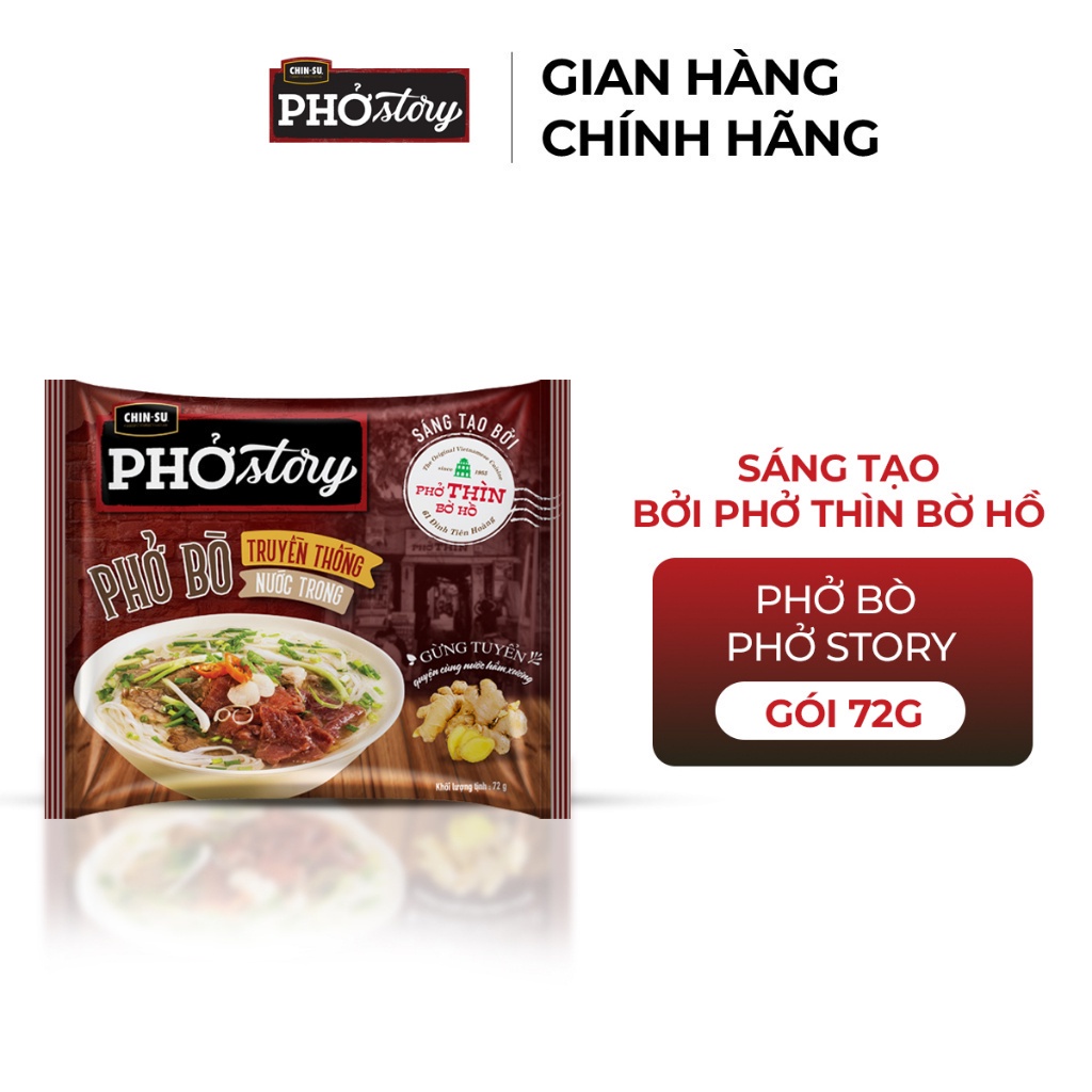 Phở Bò Phở Story  72gr- Thùng 30 Gói x 72gr