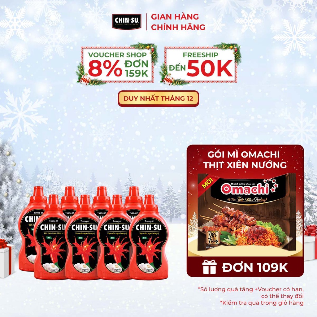 Combo 8 chai Tương Ớt CHIN-SU 250G