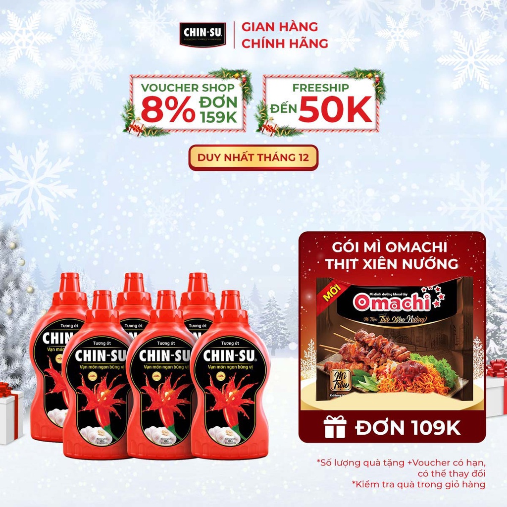 Combo 6 chai Tương Ớt CHIN-SU 500G
