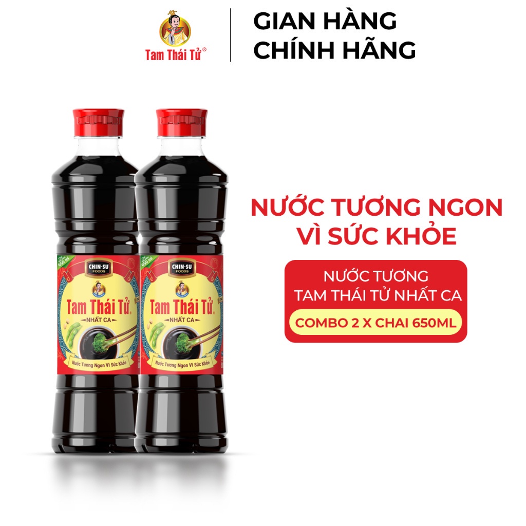 Combo 2 Nước Tương Tam Thái Tử Nhất Ca 650ml