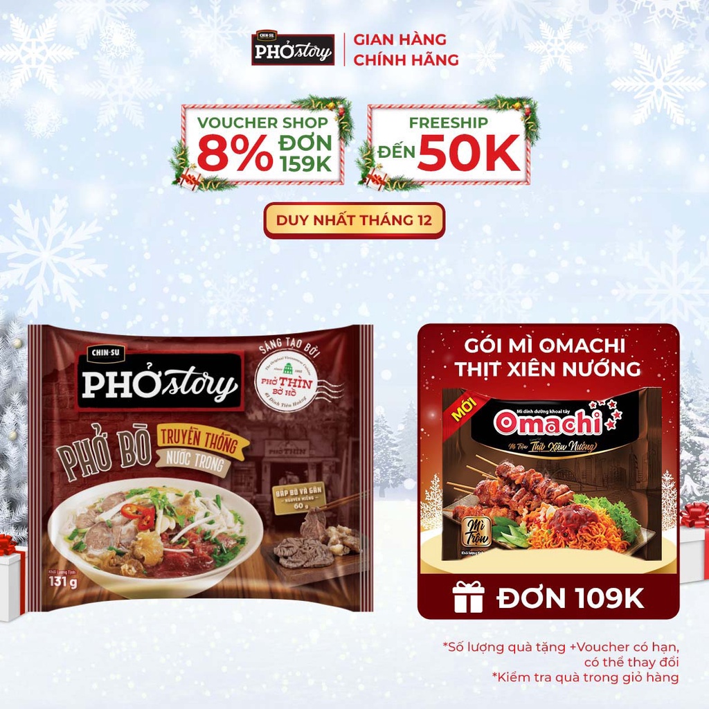 Phở Bò Phở Story (Gói Có Thịt) 131g
