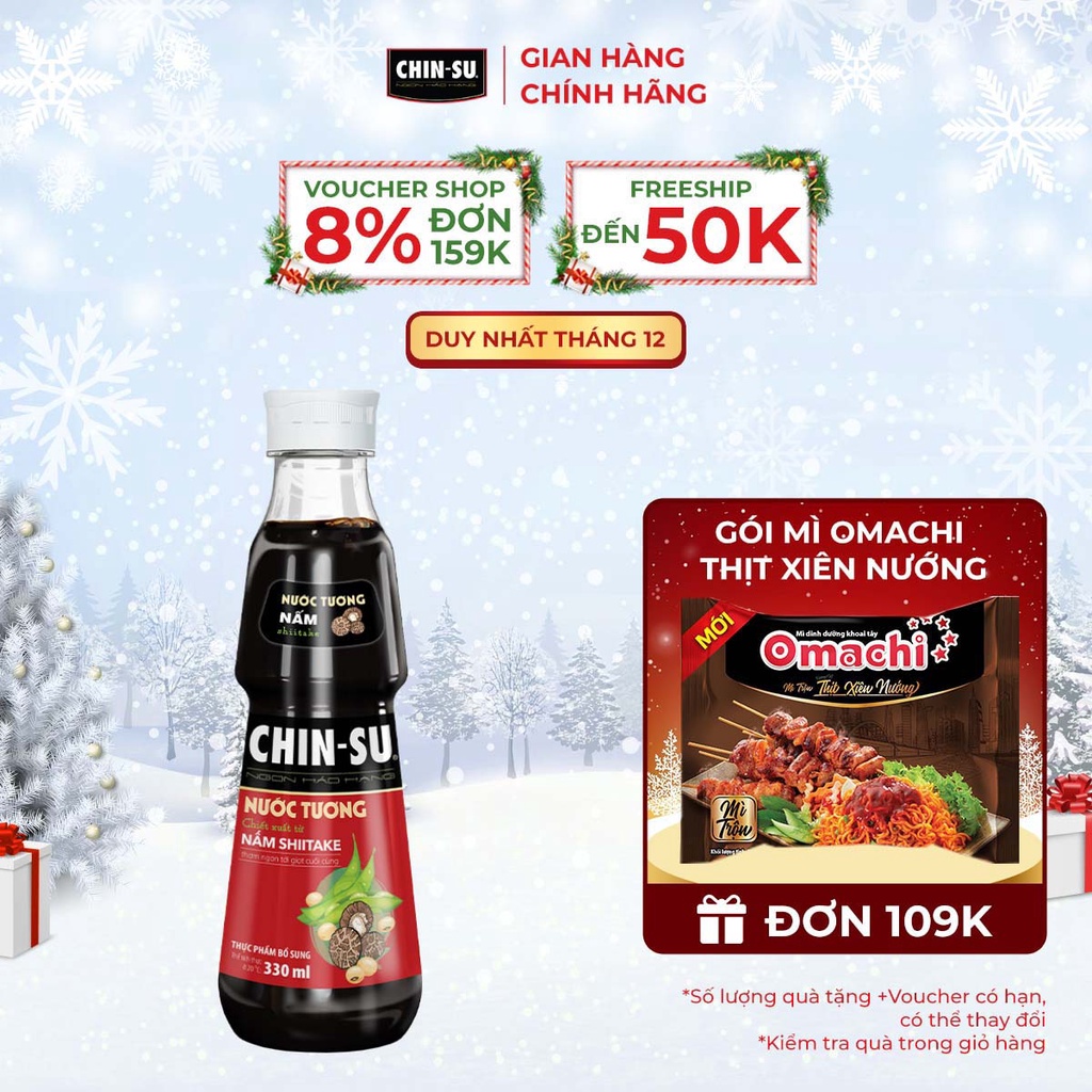 Nước Tương CHIN-SU Nấm Shiitake Chai 330ml