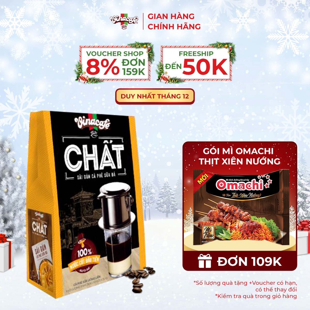 Cà Phê Vinacafé Chất Sài Gòn Cà Phê Sữa Đá - Hộp 10 Gói x 29g