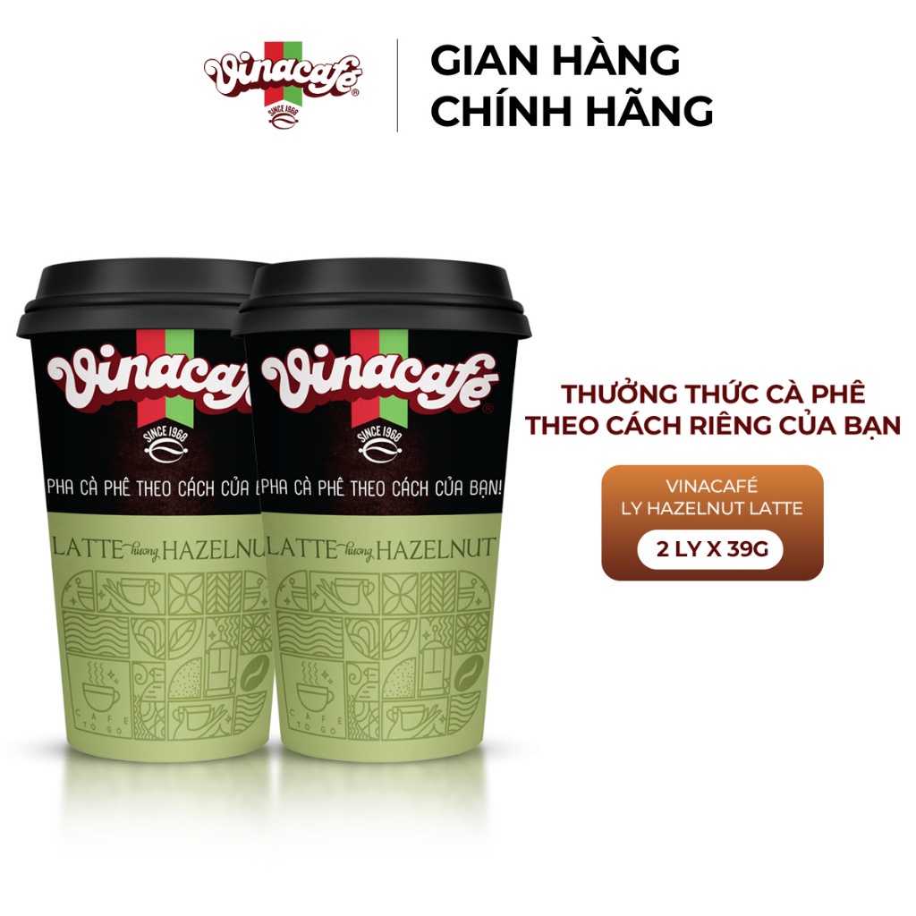 Combo 2 Ly Vinacafé Hazelnut Latte