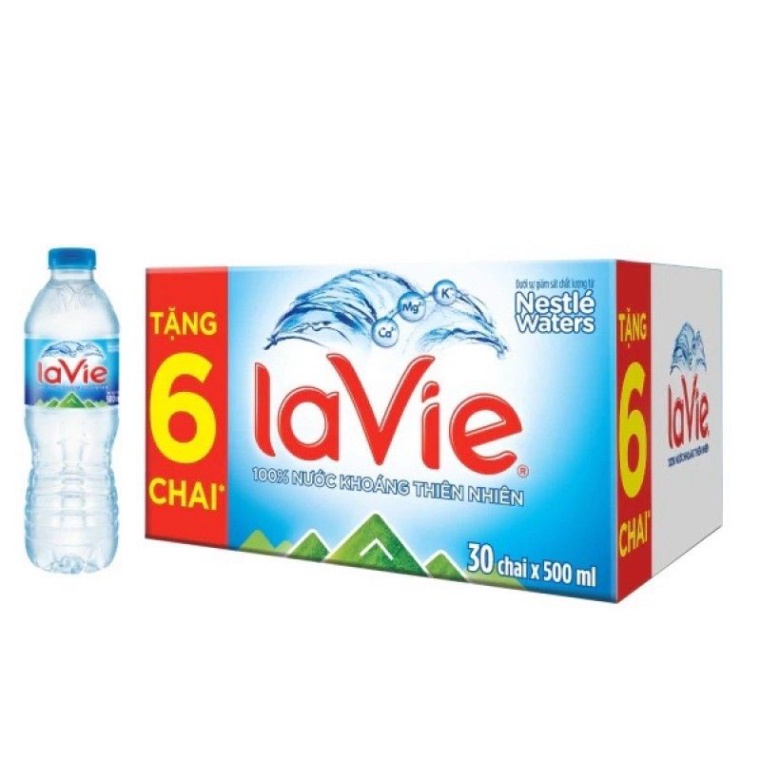 Thùng Nước Khoáng Lavie 24/30 Chai 500ml