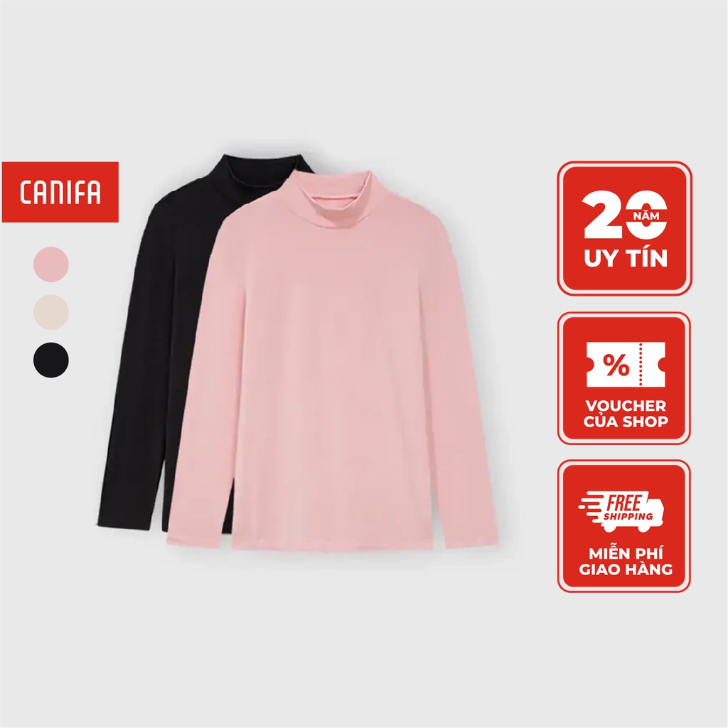 Combo 2 áo giữ nhiệt bé gái CANIFA dài tay cổ cao 1IS23W001