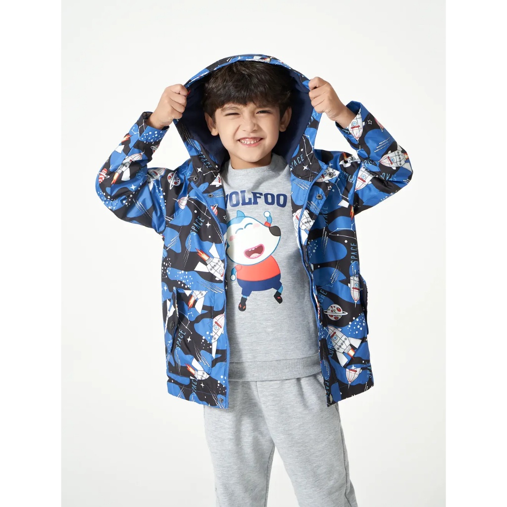 Áo khoác gió bé trai CANIFA lót lông chống thấm nước 2OT23W010