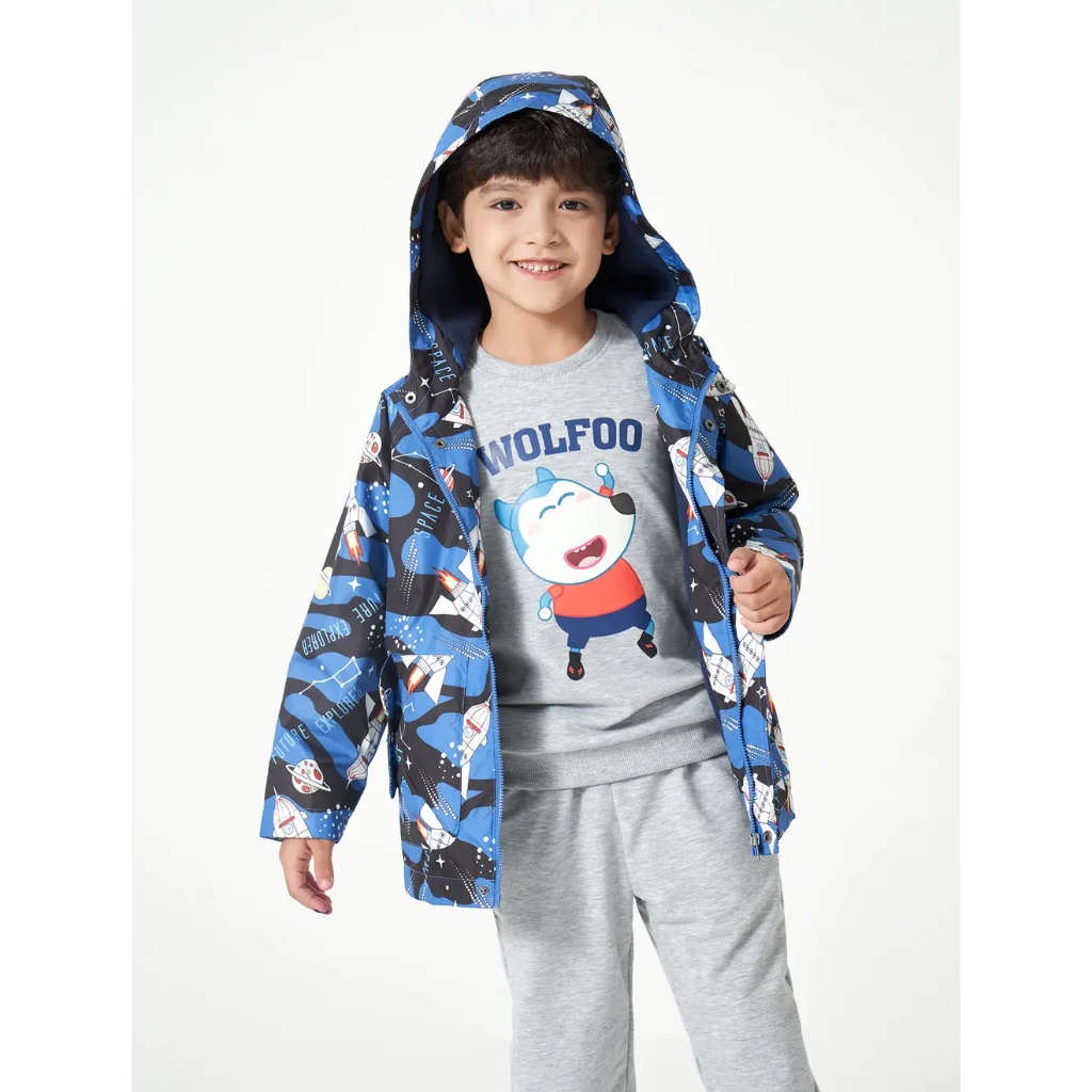 Áo khoác gió bé trai CANIFA lót lông chống thấm nước 2OT23W010