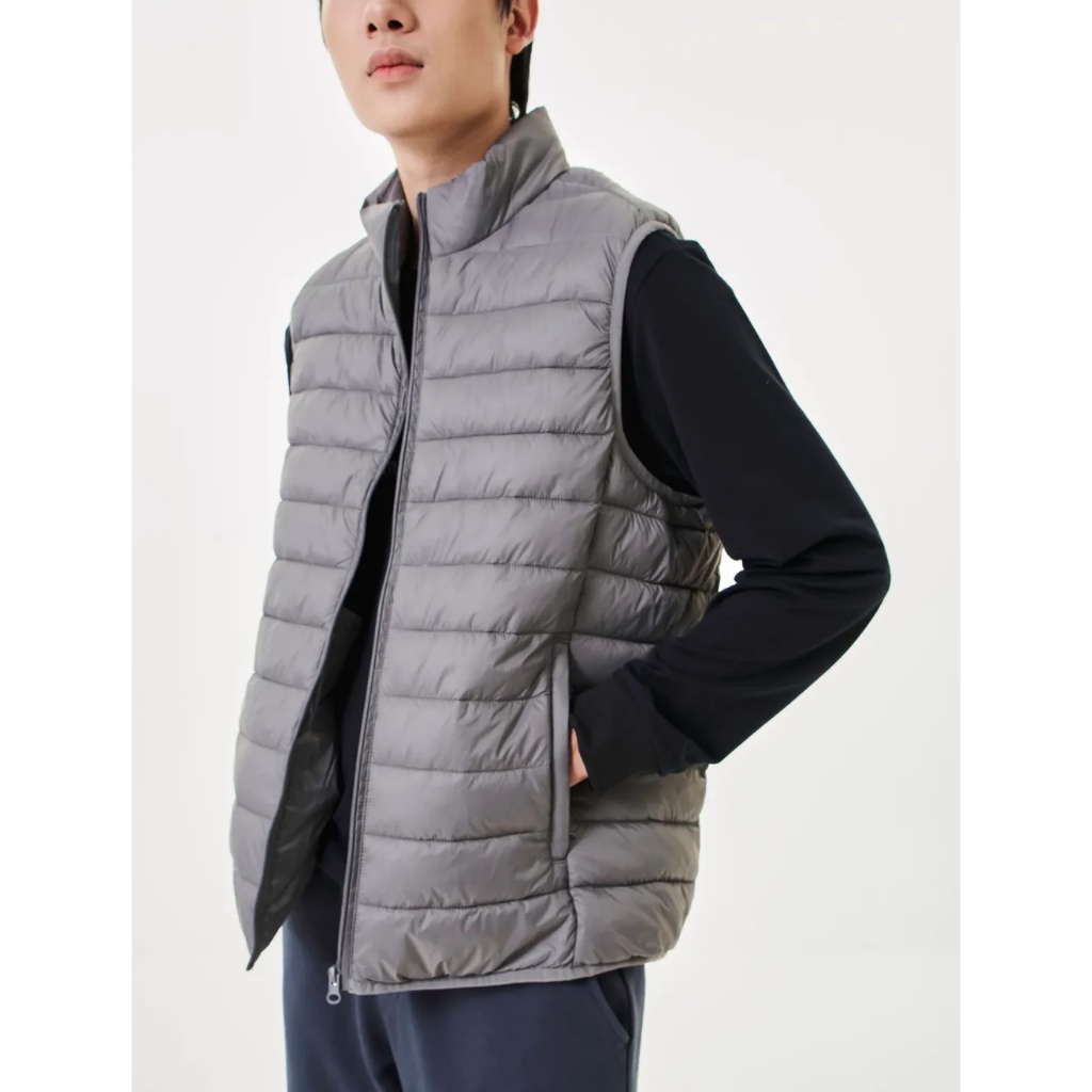 Áo khoác gilet nam CANIFA chần bông cổ cao ba lớp 8OT23W015