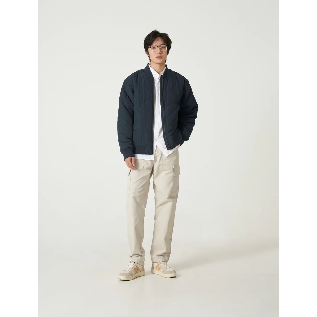 Áo khoác chần bông nam CANIFA dài tay họa tiết quả trám 8OT23W013