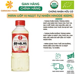 Gia vị Mirin ướp thịt cá át mùi tanh Hinode vị ngọt tự nhiên 400ml - Dùng làm Xốt ướp thịt cá ngon hơn