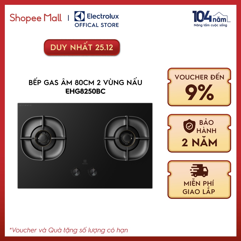 Bếp ga âm 80cm Electrolux UltimateTaste 500 với 2 vùng nấu-EHG8250BC