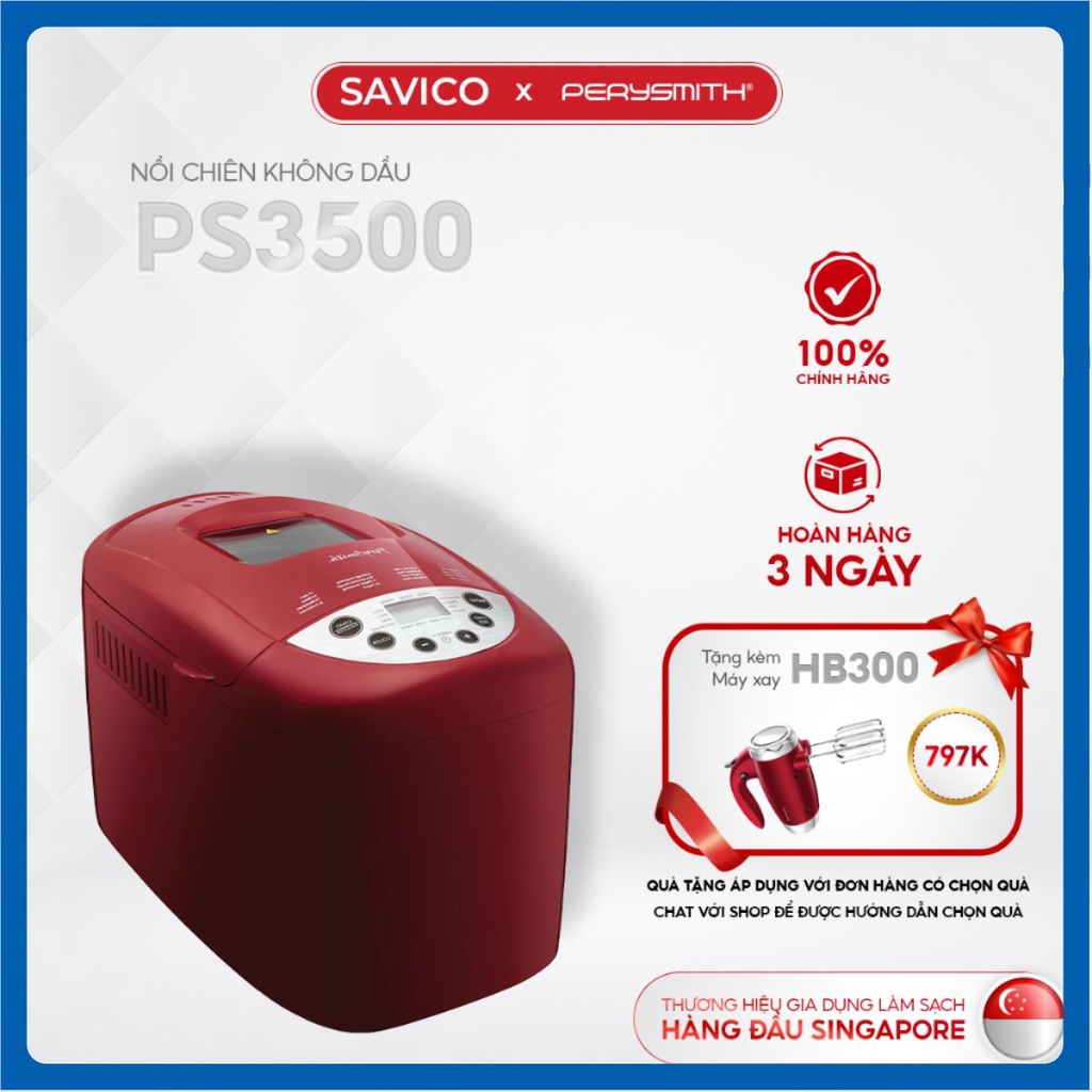 Máy làm bánh mì tự động 3,5 lít PerySmith PS3500