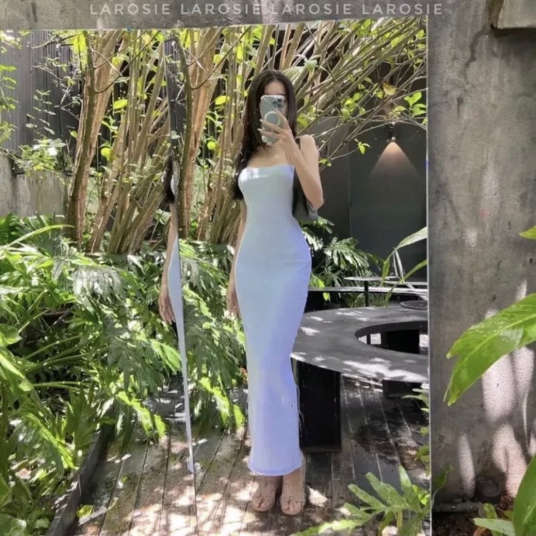 Đầm thun dáng ôm dài cúp ngực/Đầm body sexy váy ôm eo ôm ngực maxi dự tiệc chất thun gân cao cấp -Ch