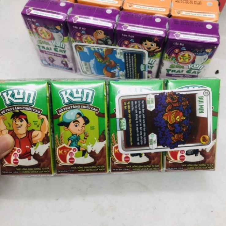sữa KUN 4 hộp sữa KuN đủ vị 110ml hàng chính hãng