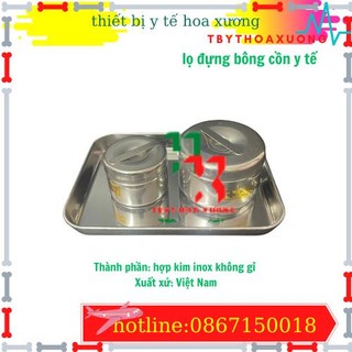 Hộp inox đựng bông cồn y tế- inox 304