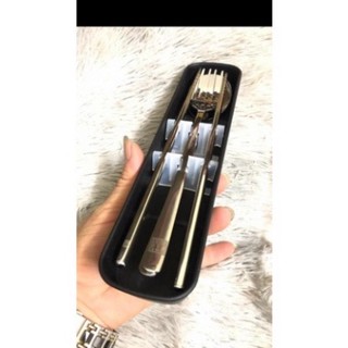 Bộ đũa + thìa + nĩa inox cao cấp