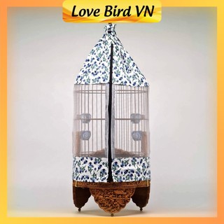 Áo lồng khuyên hoa văn - Vải che cho lồng khuyên đẹp