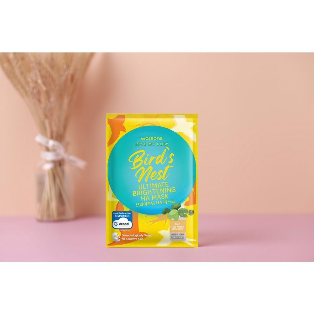 Mặt Nạ Watsons Love My Glow Bird's Nest Ultimate Brightening HA Mask 21ml